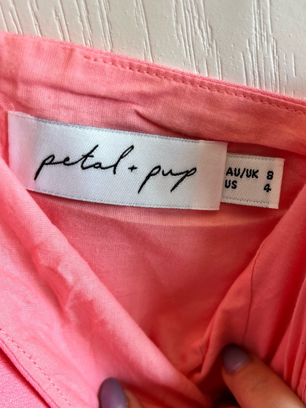 Petal + Pup Pink & Orange Colorblock Vaca Wedding Guest One Shoulder Midi Dress - Picture 4 of 12